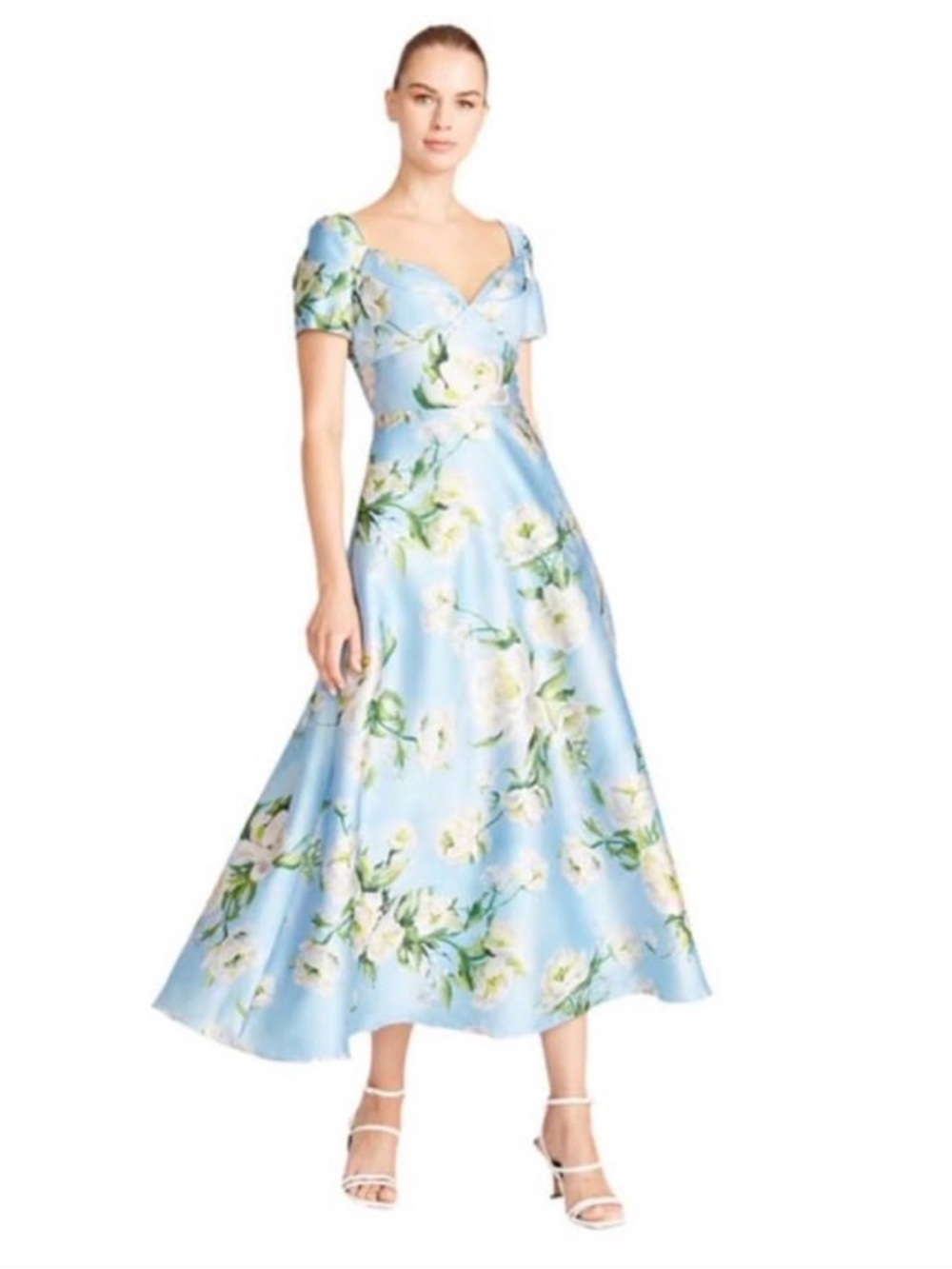 NWT THEIA Couture - Anisa Tea Length Mikado Dress - Sz 2 - Formal/Prom/Wedding